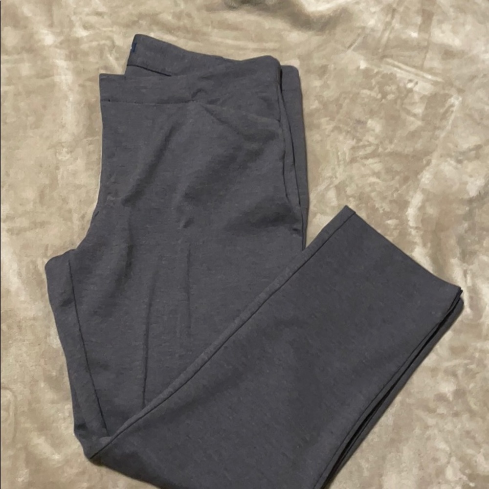 Grey suit ankle pants